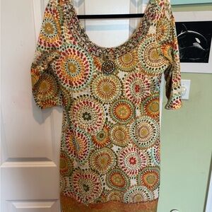 Colorful Patterned Women's Dress